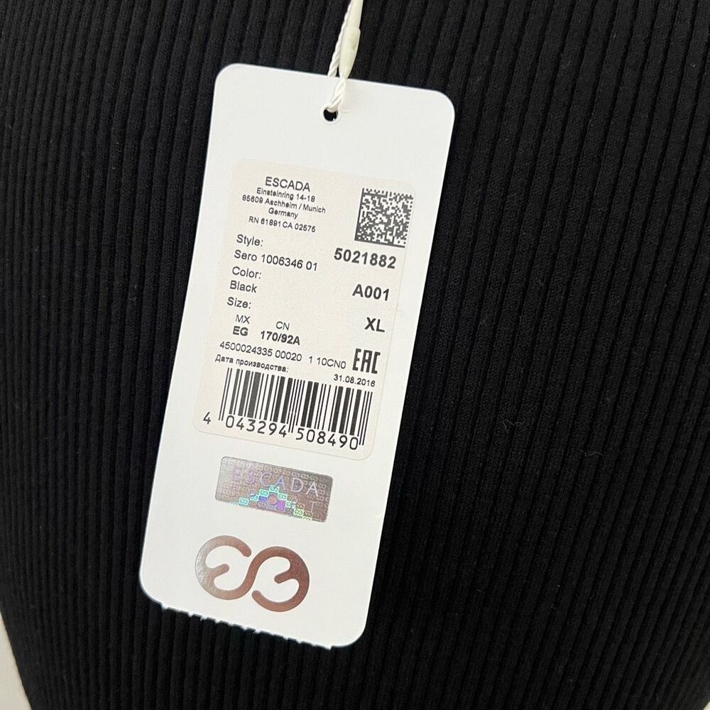 Escada Womens Black Scoop Neck Sleeveless Knit Tank Top Size XL NWT - Picture 4 of 8